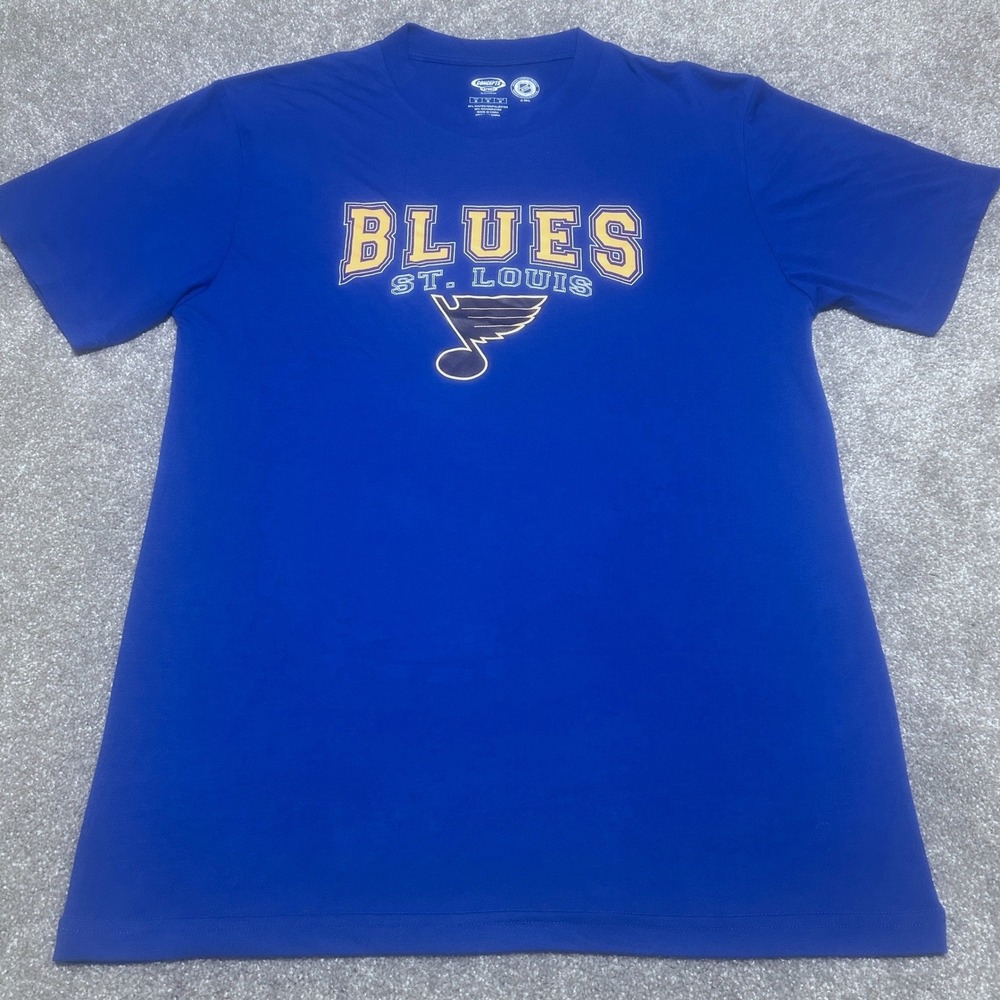 Concepts Sport Mens M St. Louis Blues Graphic Tee Blue NHL Hockey Loungewear